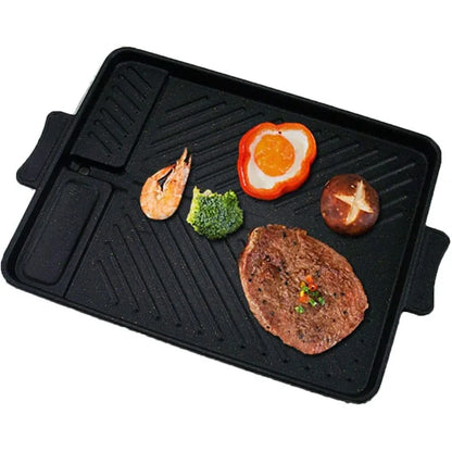 Decorbites™ Korean Grill Pan: Antihaftiges rauchfreies BBQ-Tablett für Grillen drinnen/ draußen