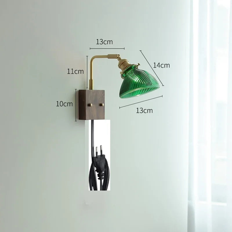 Decorbites™ Klares Glas LED Wandlampen mit Zugschalter, drehbares modernes nordisches Wandlicht