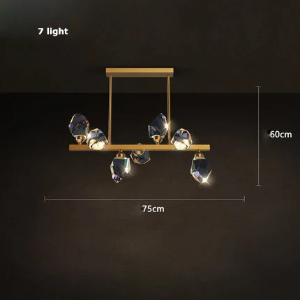Decorbites™ Kristall-Kupfer-Runder Kronleuchter: Elegante LED-Hängeleuchte für das Esszimmer
