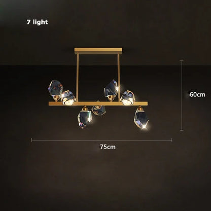 Decorbites™ Kristall-Kupfer-Runder Kronleuchter: Elegante LED-Hängeleuchte für das Esszimmer