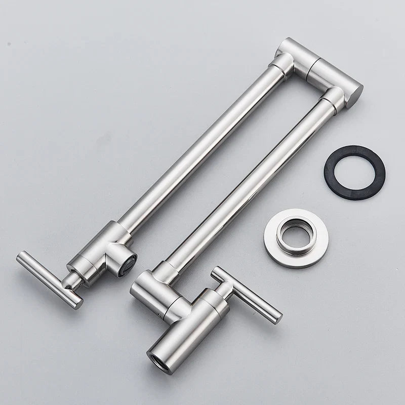 Decorbites™ Drehgelenk-Auslauf Messing-Küchenarmatur, Einloch Zwei-Griff Schwingarm