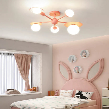 Decorbites™ Kinder Nordisches Glas-Lüster LED-Deckenleuchte - Blau Rosa Cartoon-Thema