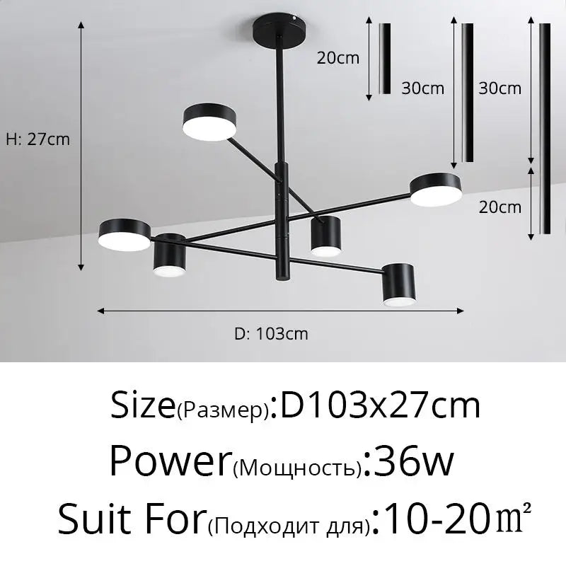Decorbites™ LED-Kronleuchter aus Schmiedeeisen für Wohnzimmer, Schlafzimmer und Innenbeleuchtung