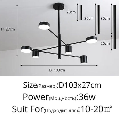 Decorbites™ LED-Kronleuchter aus Schmiedeeisen für Wohnzimmer, Schlafzimmer und Innenbeleuchtung