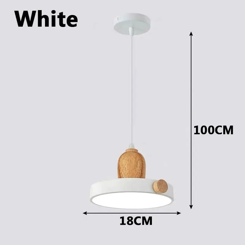 Decorbites™ LED-Holz-Eisen-Hängeleuchte für Arbeitszimmer, Nachttisch – Nordisches modernes Design