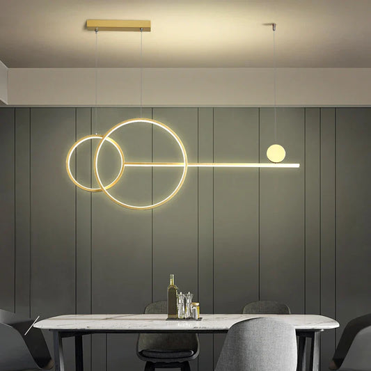 Decorbites™ Lineares Ring-Lüster | LED-Beleuchtung für Kücheninsel und Esszimmer