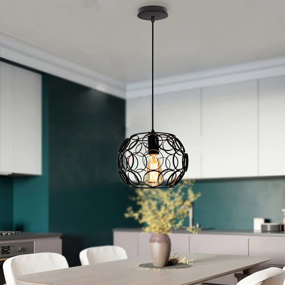 Decorbites™ Industrielle Eisenleuchten Hängelampen Moderner Metallkäfig E27 LED Hängelampe für Zuhause & Restaurant
