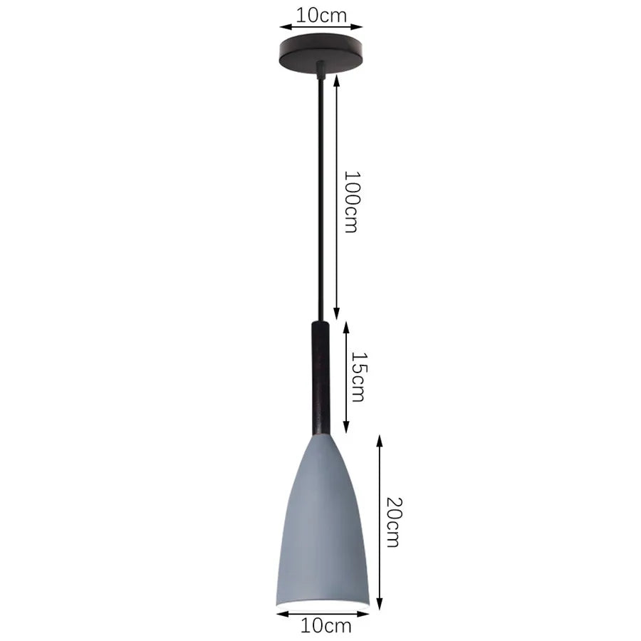Decorbites™ Industrielles Graues Pendellicht mit LED für Wohnzimmer, Eingangsbereich – Moderne Leuchte