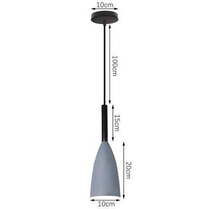 Decorbites™ Industrielles Graues Pendellicht mit LED für Wohnzimmer, Eingangsbereich – Moderne Leuchte