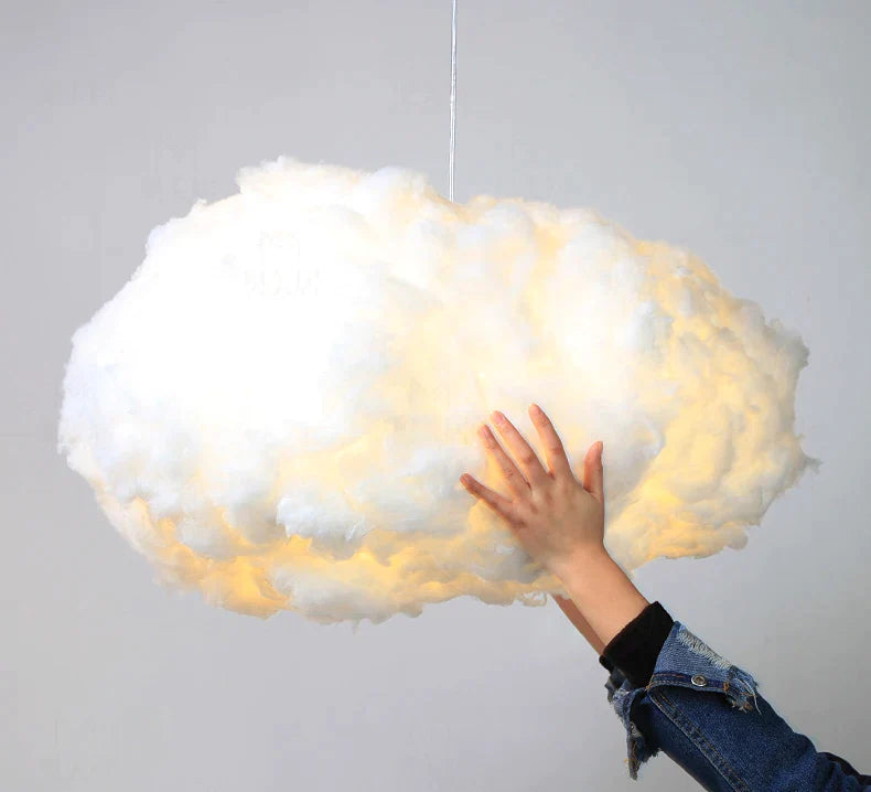 Decorbites™ Wolken-Hängeleuchte: Kreative weiße Baumwoll-LED-Hängeleuchte für Kinder und Kaffeeräume