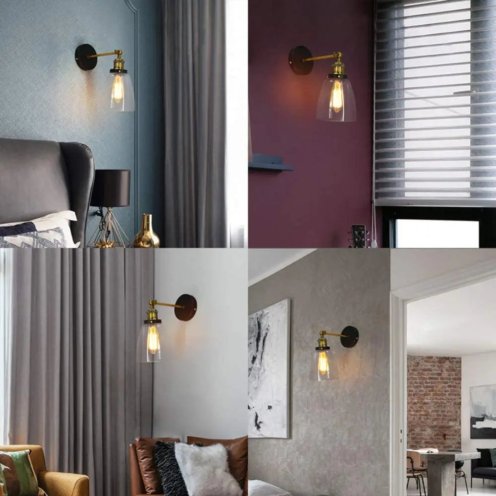 Decorbites™ Industrielles Loft-Wandleuchte, Retro-Wandlicht für die Einrichtung zu Hause, E27-Glühbirnenbeleuchtung
