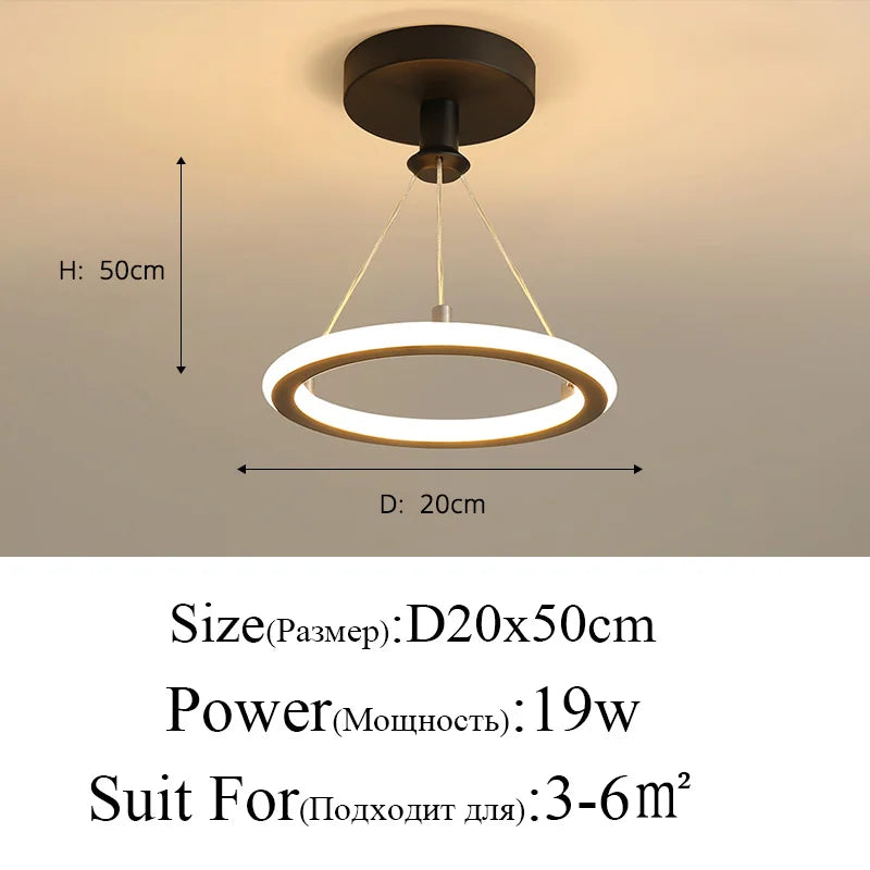LED Modern Chandelier A Style Gold Tricolor