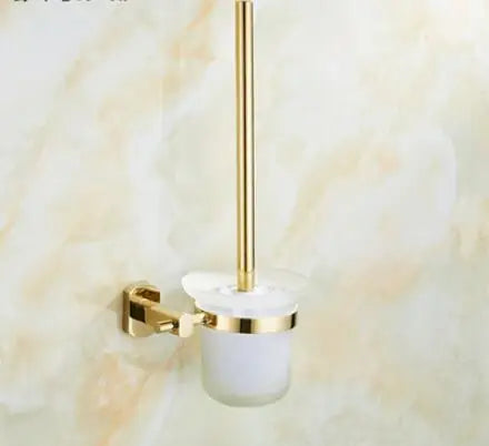 Gold Brass Bath Set