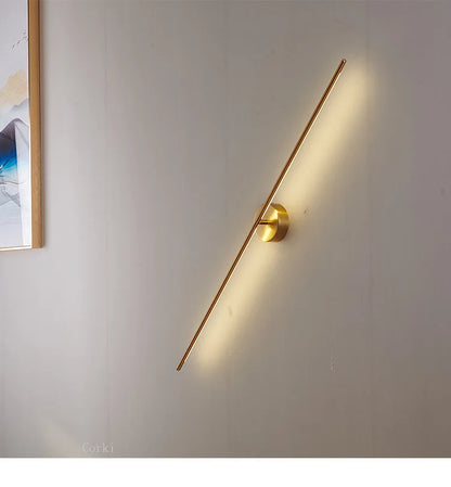 DecorBites™ Gold Geometric Wall Lamp for Living Room, Bedroom, and Hotel Aisle