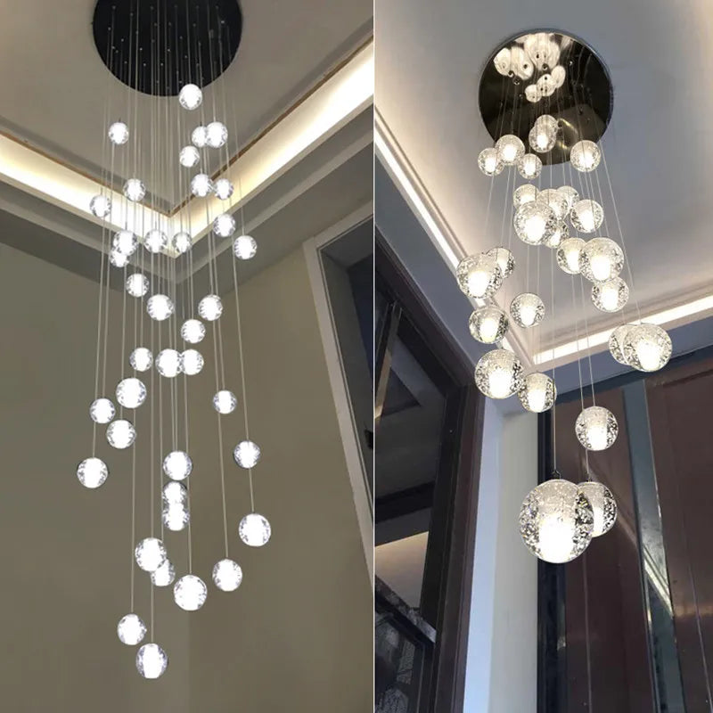 Decorbites™ Kristallkugel-Lüster: Stilvolle Meteorregen-Beleuchtung für Restaurant, Bar und Zuhause