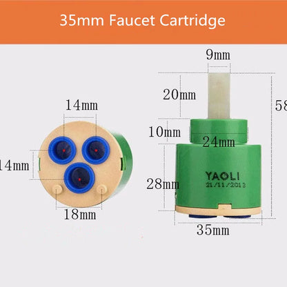 Decorbites™ 3-Jahres-Garantie Keramischer Kartusche für 35 mm/40 mm Armaturmischer – Hohe Qualität
