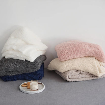 Decorbites™ Flauschiges Daunen-Gestricktes Wurfdecken - Weiche & Gemütliche Mikrofaser-Steppdecke für Sofa, Bett und Klimaanlageraum