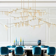 Gold Bubble LED Chandelier For Kitchen Island