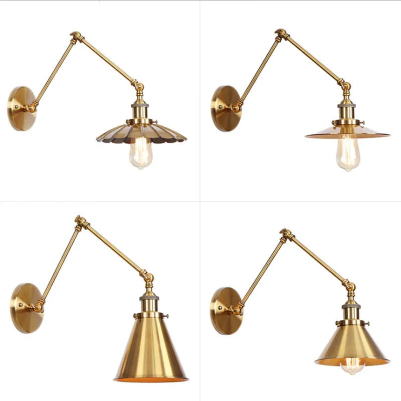 Gold Adjustable Wall Light