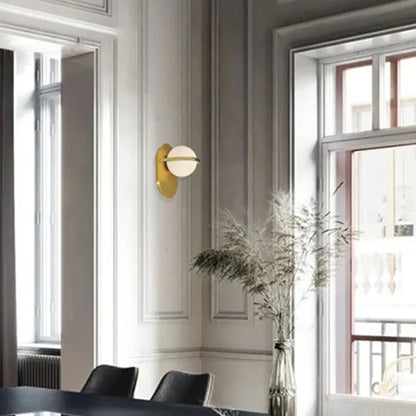 Decorbites™ Glas-Kugel Gold Wandlampe | Moderne nordische Nachttisch-Innenleuchte