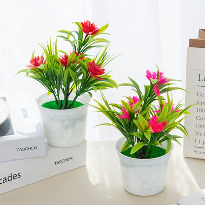 Decorbites™ Künstliche Blumen Bonsai Vase Mini Topf Heimdekoration Hochzeit DIY Blumentopf