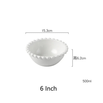 Decorbites™ Herzförmiges Perlmutt-Essbesteck-Set - Elegantes Porzellan-Tafelgeschirr für Salat, Suppe, Steak