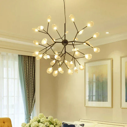 Decorbites™ Heracleum Firefly Glas-Kugelleuchter: Goldener Luxusbeleuchtung für Esszimmer, Küche und Treppenhaus
