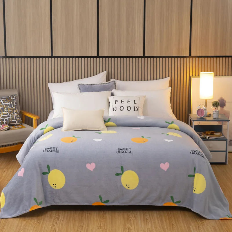 Decorbites™ Frucht-Liebe-Herz-Sofa-Decke: Gemütlich, Verdickt, Perfekt für Zuhause, Büro und Kinder.
