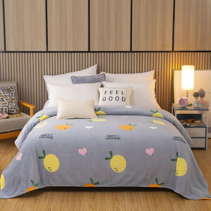 Decorbites™ Frucht-Liebe-Herz-Sofa-Decke: Gemütlich, Verdickt, Perfekt für Zuhause, Büro und Kinder.