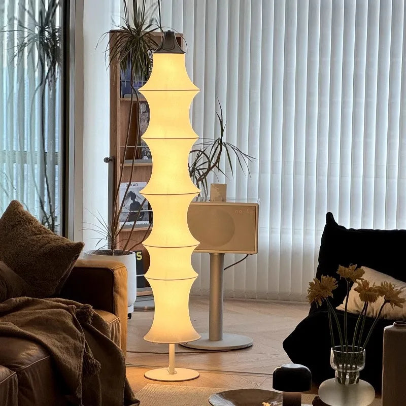 Decorbites™ Sahne-Seide Japanische LED-Stehlampe für modernes Wohnzimmer-Dekor