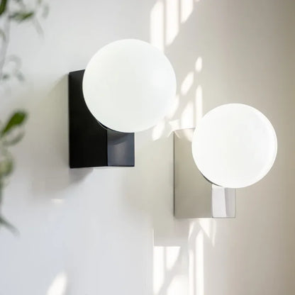 DecorBites™ Glass Ball Wall Sconce Light: Metal Base, G9 Bulb