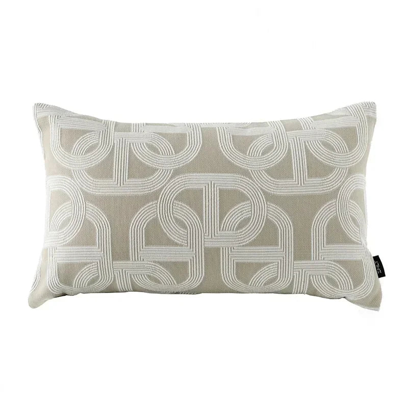 DecorBites™ Geometric Jacquard Cushion Cover | Modern Light Luxury Pillowcase | Decorative Home Accent