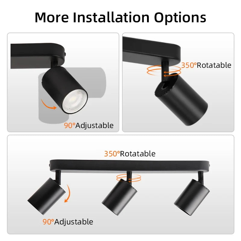 DecorBites™ LED Adjustable Spotlights for Bedroom, Corridor, Shop - GU10 Bulb Replacement Lighting