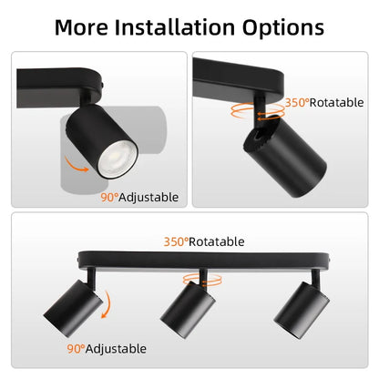DecorBites™ LED Adjustable Spotlights for Bedroom, Corridor, Shop - GU10 Bulb Replacement Lighting