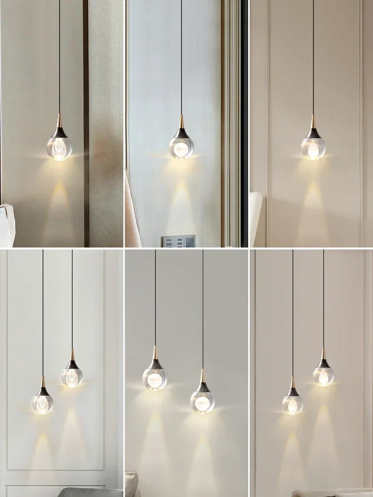 Decorbites™ Kristall-LED-Kugel-Hängeleuchter für Esszimmer, Schlafzimmer, Küche und Restaurant-Dekoration