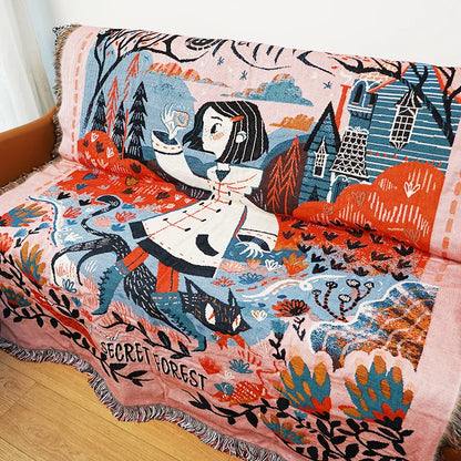 DecorBites™ Gothic Thread Blanket Throw Tapestry - Versatile Home Decor & Outdoor Essential
