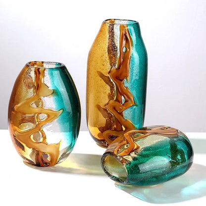 DecorBites™ Abstract Ripple Glass Vase - Home Decor Hydroponic Flower Vase