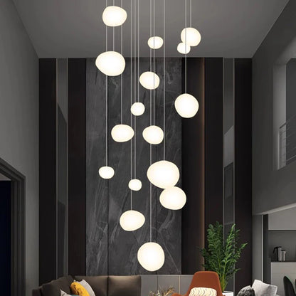 Modern Acrylic Staircase Multi-Light Pendant Chandelier