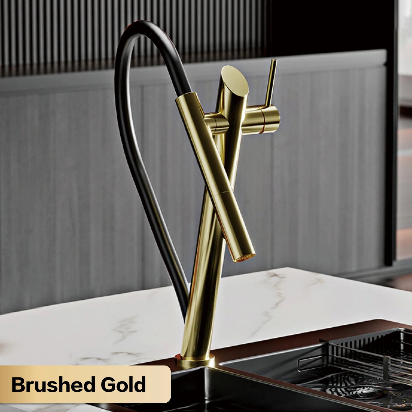 Kitchen Faucet Black Pull-Out Design