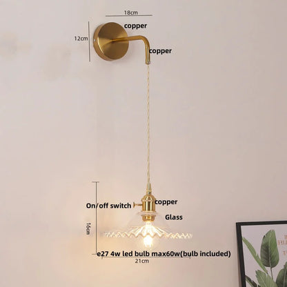 Decorbites™ LED-Wandleuchte Leiste Schlafzimmer Arbeitszimmer Klarer Glas Nachttischlampe Moderne Treppenbeleuchtung