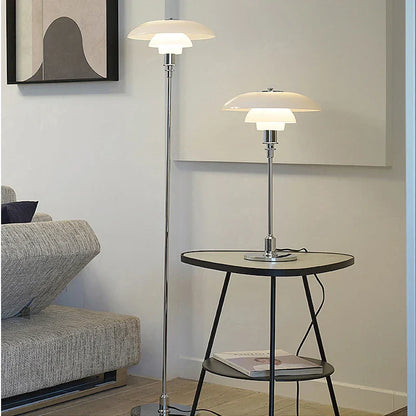 Decorbites™ Glas-Schirm-LED-Stehlampe für Wohnzimmer, Schlafzimmer – Nordisch Minimalistischer Retro-Stil
