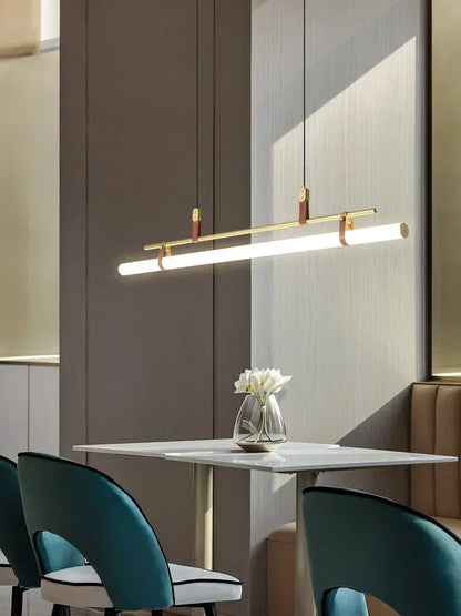 Decorbites™ Eden Moderne Schwarze Goldene Lederrohr-LED-Hängeleuchter