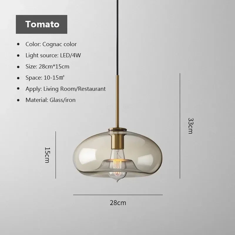Nordic Multi-Head Glass Pendant Chandelier