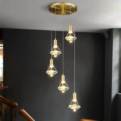 DecorBites™ Diamond Crystal Pendant Light for Living Dining Room Décor