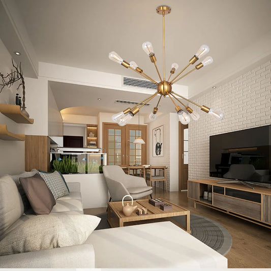 Decorbites™ Gold-Satelliten-Anhänger-LED-Deckenleuchte für modernes Wohnzimmer- & Küchendekor