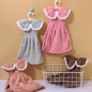 Coral Velvet Hand Towels Microfiber Kids Bathroom