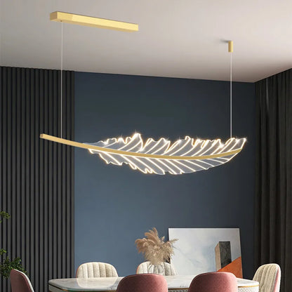 Decorbites™ Blattförmige Goldene Kronleuchter für Wohnzimmer, Esszimmer, Küche und Café