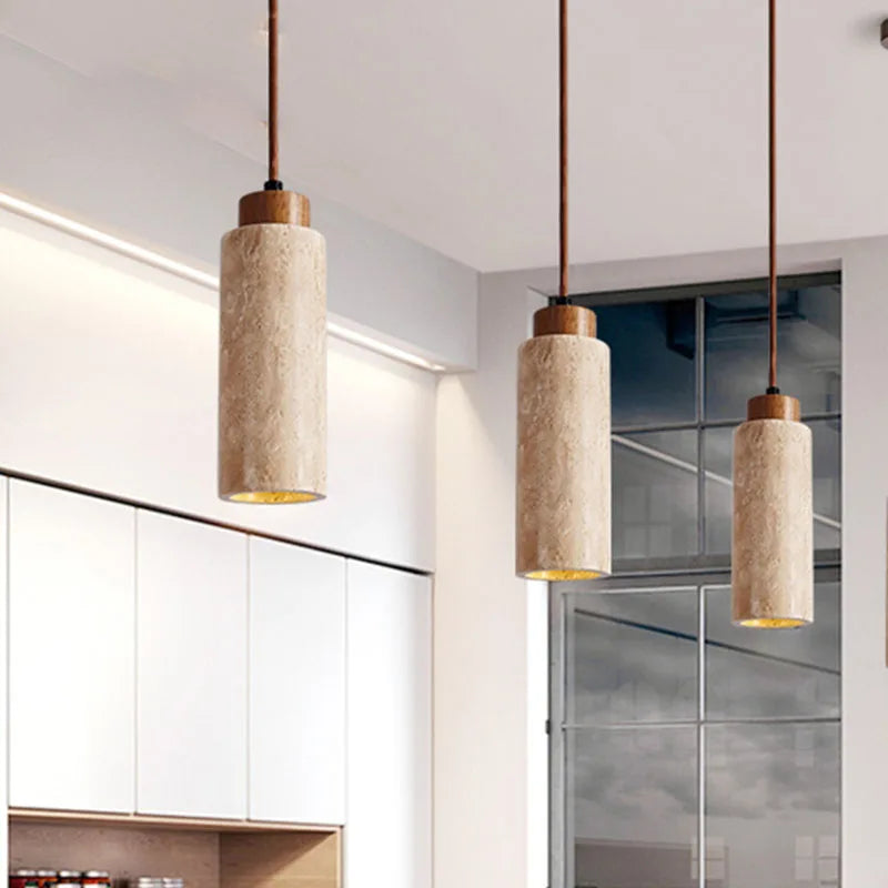 Black Stone Pendant Light