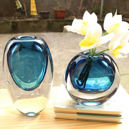 DecorBites™ Crystal Glass Vase Terrarium Flower Pot for Home Decoration