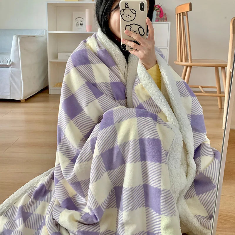 Cartoon Plush Sofa Blanket